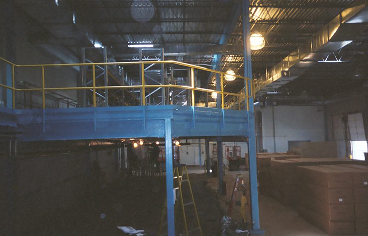 Elevated walkway at a factory