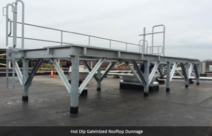 Galvanized rooftop dunnage