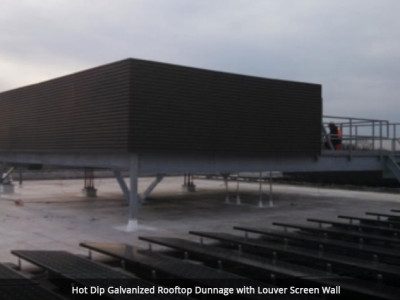 Hot Dip Galvanized Rooftop Dunnage with Louver Screen Wall